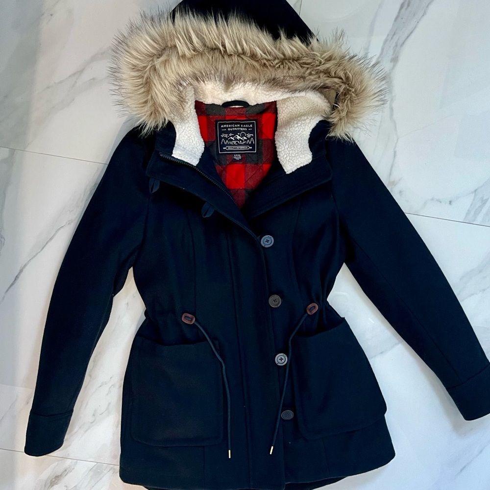 American Eagle Navy Winter Coat